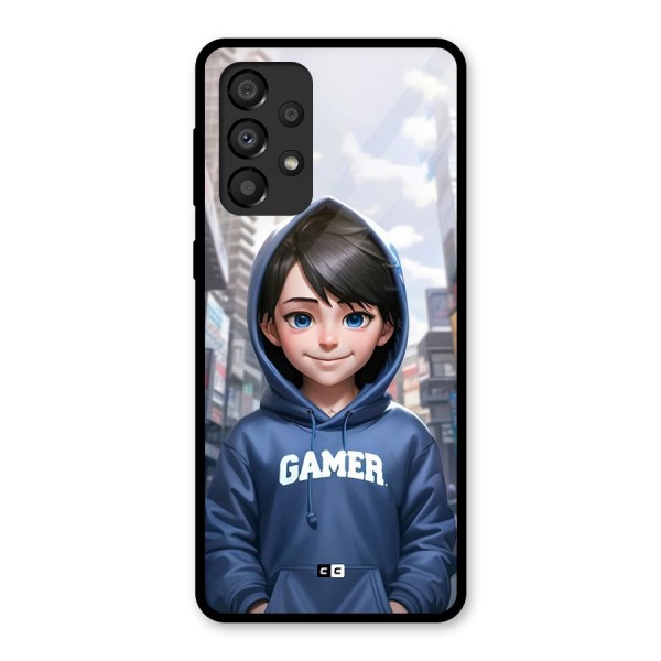 Cute Gamer Glass Back Case for Galaxy A33 5G