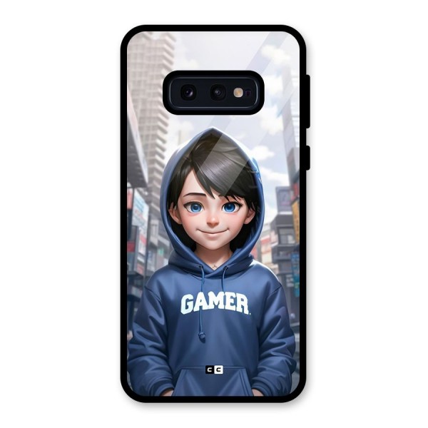 Cute Gamer Glass Back Case for Galaxy S10e