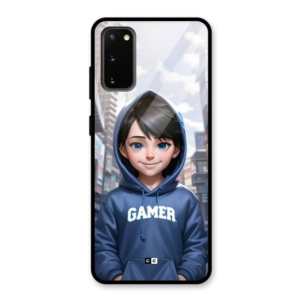 Cute Gamer Glass Back Case for Galaxy S20