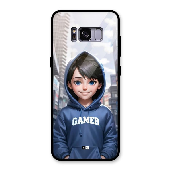 Cute Gamer Glass Back Case for Galaxy S8