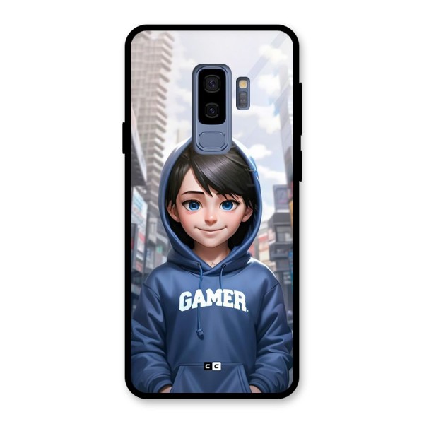 Cute Gamer Glass Back Case for Galaxy S9 Plus