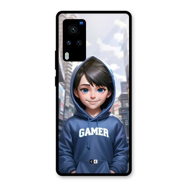 Cute Gamer Glass Back Case for Vivo X60 Pro