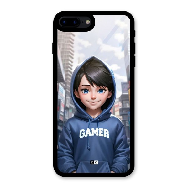 Cute Gamer Glass Back Case for iPhone 7 Plus