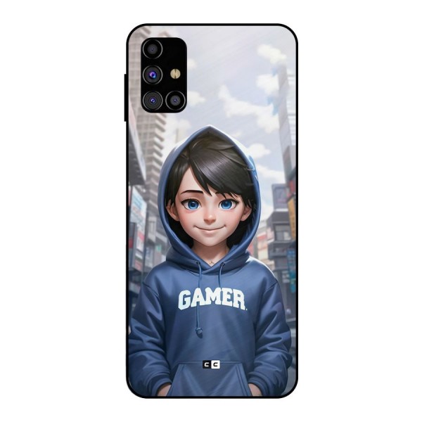 Cute Gamer Metal Back Case for Galaxy M31s