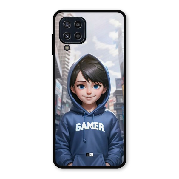 Cute Gamer Metal Back Case for Galaxy M32