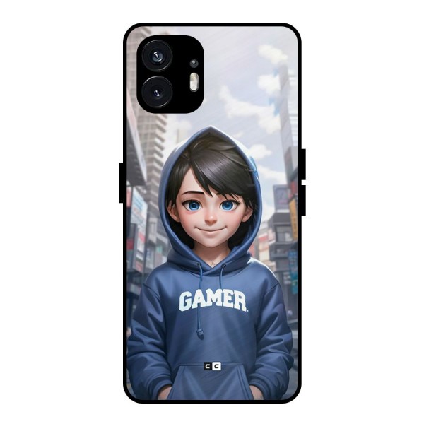 Cute Gamer Metal Back Case for Nothing Phone 2