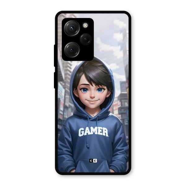 Cute Gamer Metal Back Case for Poco X5 Pro
