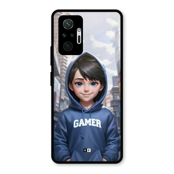 Cute Gamer Metal Back Case for Redmi Note 10 Pro