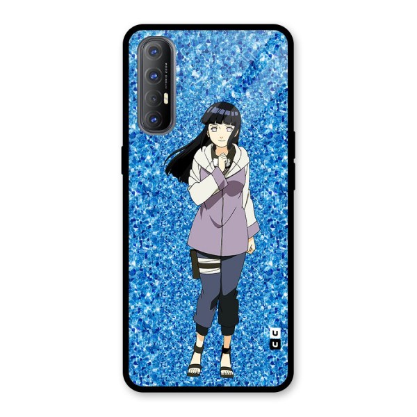 Cute Hinata hyuga Glass Back Case for Oppo Reno3 Pro
