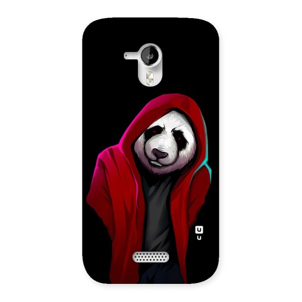 Cute Hoodie Panda Back Case for Micromax Canvas HD A116