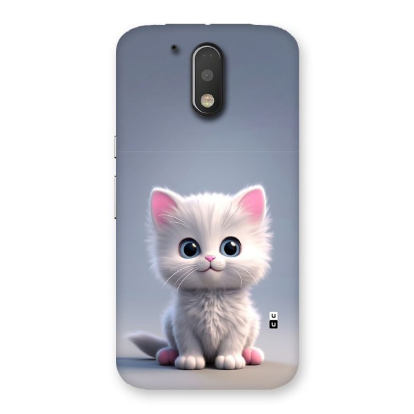 Cute Kitten Sitting Back Case for Moto G4 Plus