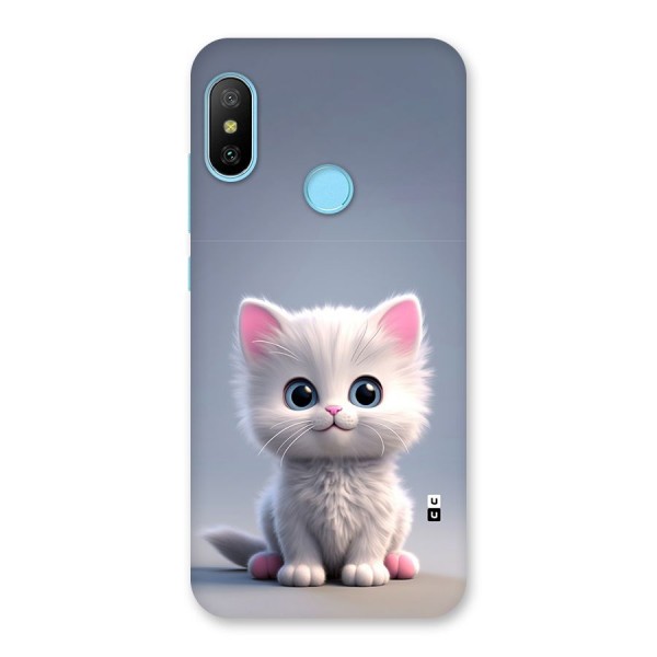 Cute Kitten Sitting Back Case for Redmi 6 Pro