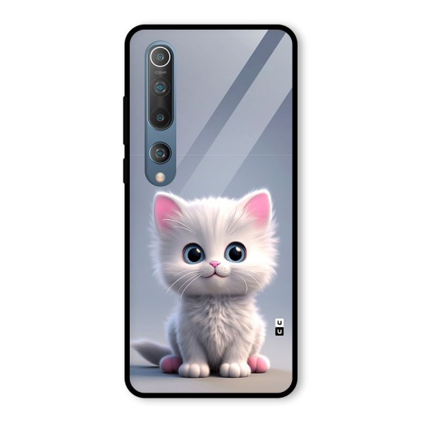 Cute Kitten Sitting Glass Back Case for Mi 10