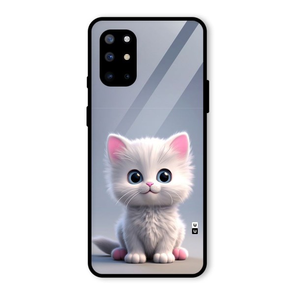 Cute Kitten Sitting Glass Back Case for OnePlus 8T