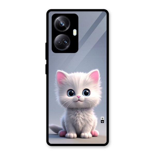 Cute Kitten Sitting Glass Back Case for Realme 10 Pro Plus