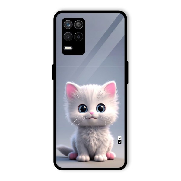 Cute Kitten Sitting Glass Back Case for Realme 9 5G