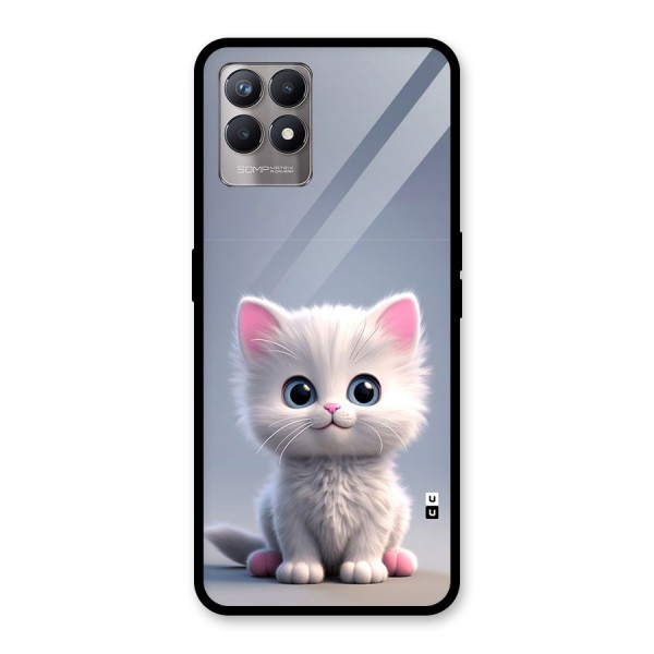 Cute Kitten Sitting Glass Back Case for Realme Narzo 50