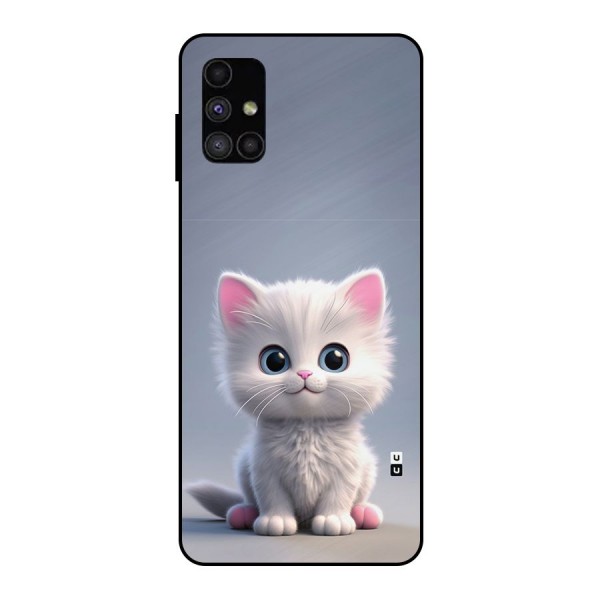 Cute Kitten Sitting Metal Back Case for Galaxy M51