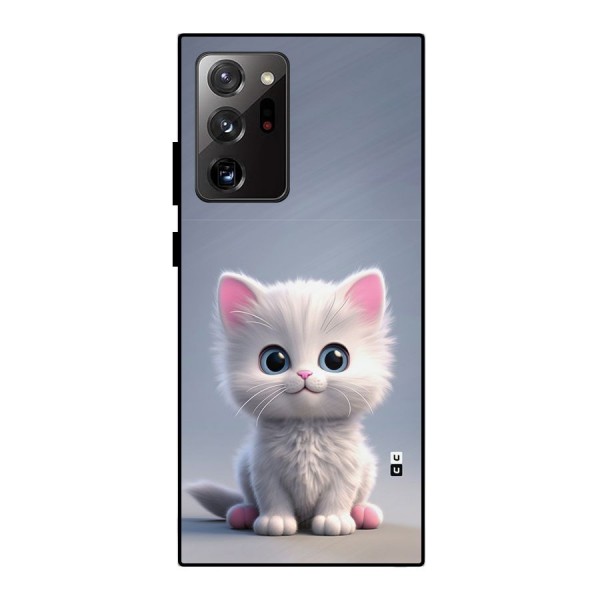 Cute Kitten Sitting Metal Back Case for Galaxy Note 20 Ultra
