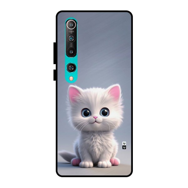Cute Kitten Sitting Metal Back Case for Mi 10