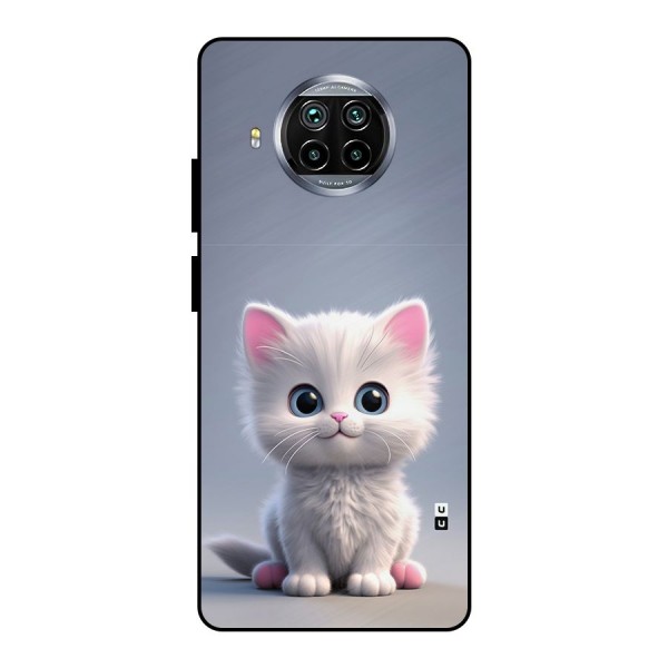 Cute Kitten Sitting Metal Back Case for Mi 10i