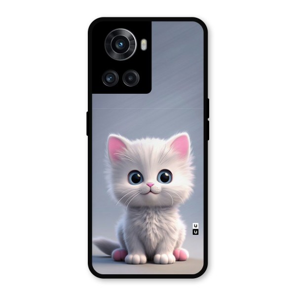 Cute Kitten Sitting Metal Back Case for OnePlus 10R