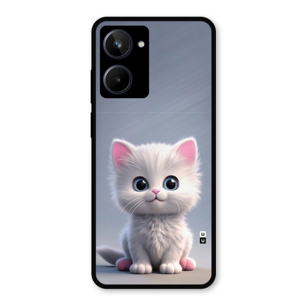 Cute Kitten Sitting Metal Back Case for Realme 10