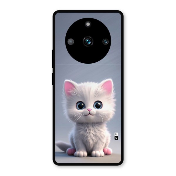 Cute Kitten Sitting Metal Back Case for Realme 11 Pro Plus