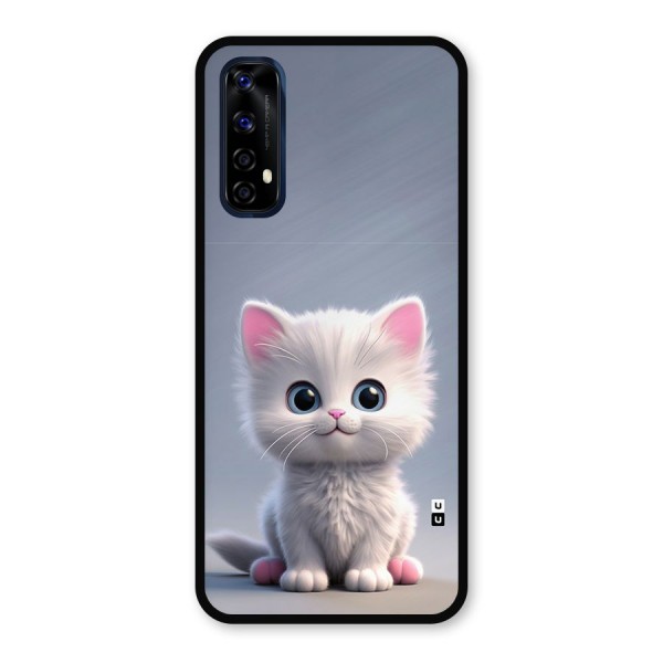 Cute Kitten Sitting Metal Back Case for Realme 7