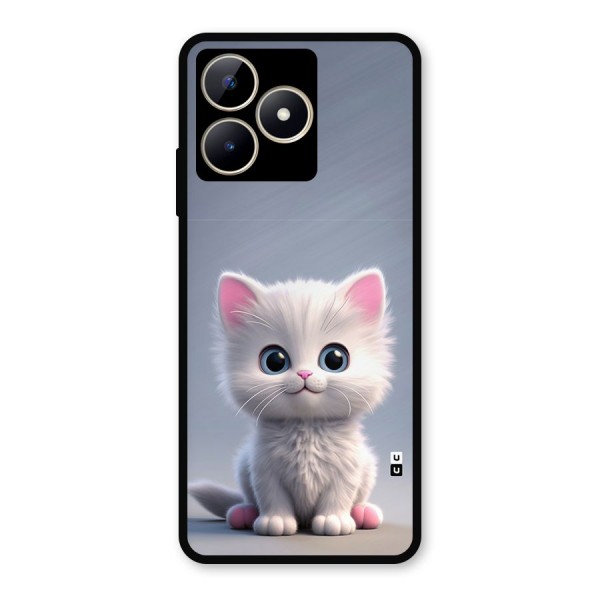 Cute Kitten Sitting Metal Back Case for Realme C53