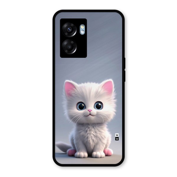 Cute Kitten Sitting Metal Back Case for Realme Narzo 50 5G