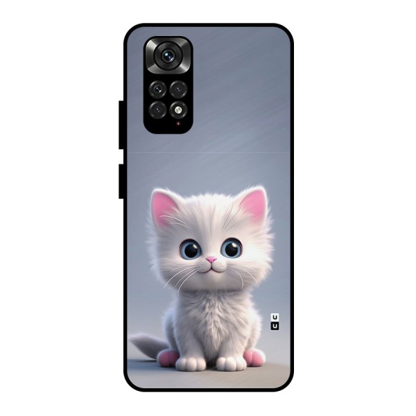Cute Kitten Sitting Metal Back Case for Redmi Note 11 Pro Plus 5G