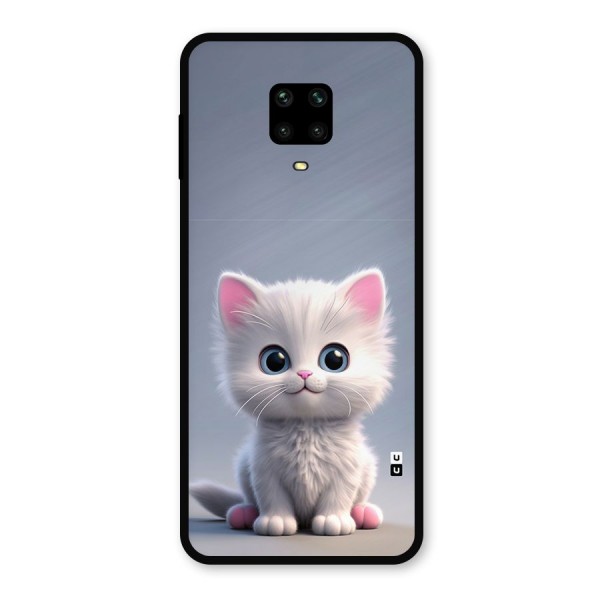 Cute Kitten Sitting Metal Back Case for Redmi Note 9 Pro Max