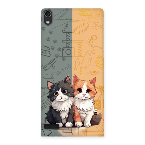 Cute Lovely Cats Back Case for Ascend P6