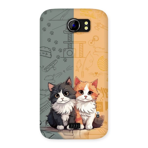 Cute Lovely Cats Back Case for Canvas 2 A110