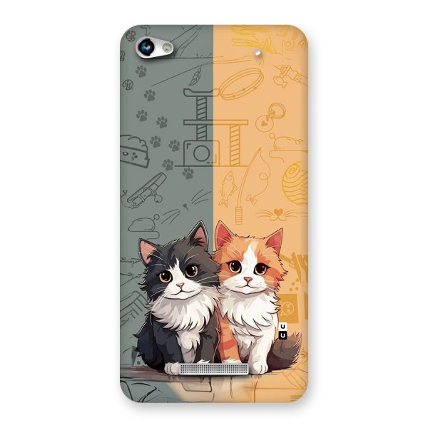 Cute Lovely Cats Back Case for Canvas Hue 2 A316