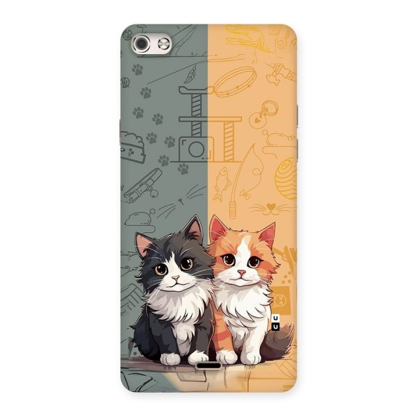 Cute Lovely Cats Back Case for Canvas Silver 5