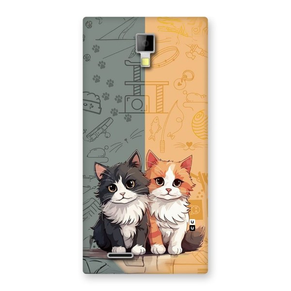 Cute Lovely Cats Back Case for Canvas Xpress A99