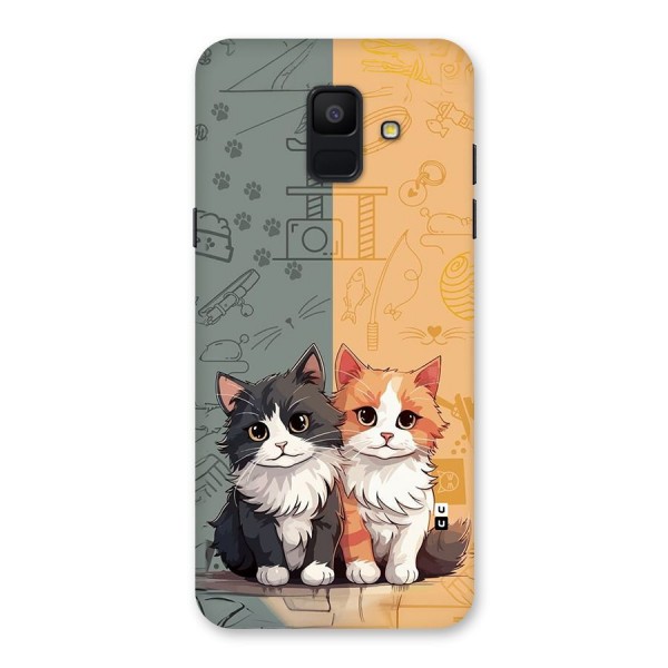 Cute Lovely Cats Back Case for Galaxy A6 (2018)