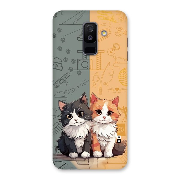 Cute Lovely Cats Back Case for Galaxy A6 Plus