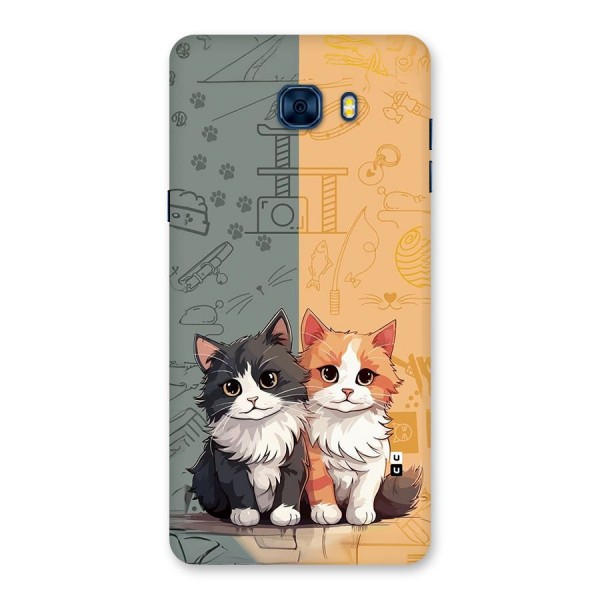 Cute Lovely Cats Back Case for Galaxy C7 Pro