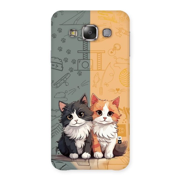 Cute Lovely Cats Back Case for Galaxy E7