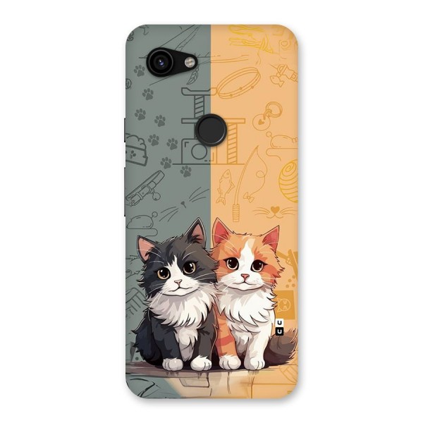 Cute Lovely Cats Back Case for Google Pixel 3a
