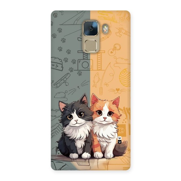 Cute Lovely Cats Back Case for Honor 7