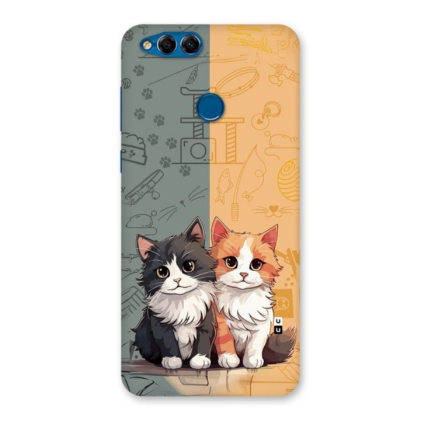 Cute Lovely Cats Back Case for Honor 7X