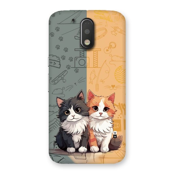 Cute Lovely Cats Back Case for Moto G4 Plus