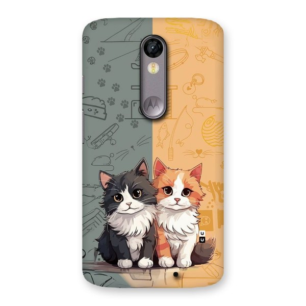 Cute Lovely Cats Back Case for Moto X Force
