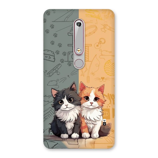Cute Lovely Cats Back Case for Nokia 6.1