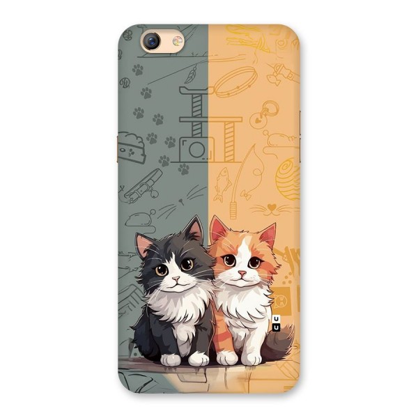 Cute Lovely Cats Back Case for Oppo F3 Plus
