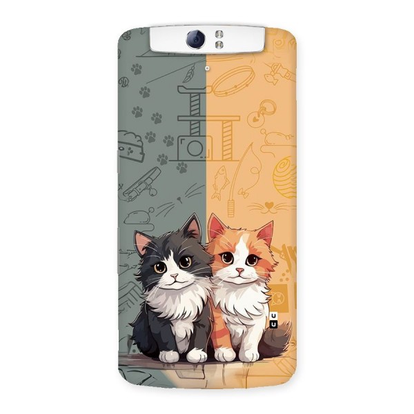 Cute Lovely Cats Back Case for Oppo N1